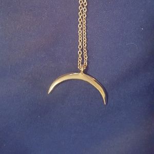 Gold half moon necklace